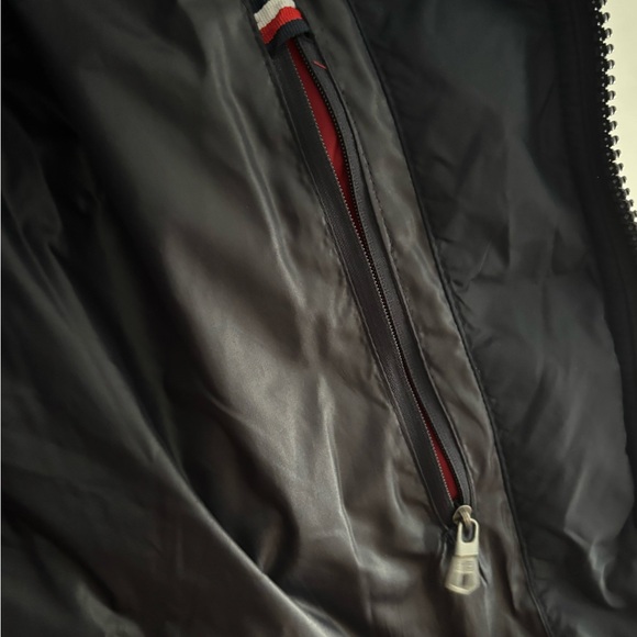 TOMMY HILFIGER Puffer Winter Jacket Red White Navy Color Block Retro Y2K Mens XL - Picture 7 of 12